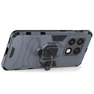 OnePlus 10 Pro Hybrid Cover med Ring Holder - Blå