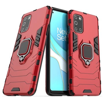 OnePlus 8T Hybrid Cover med Ring Holder - Rød