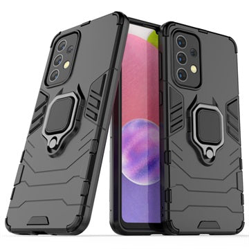 Samsung Galaxy A33 5G Hybrid Cover med Ring Holder - Sort