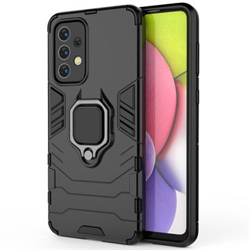 Samsung Galaxy A33 5G Hybrid Cover med Ring Holder - Sort