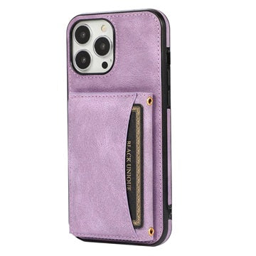 iPhone 14 Hybrid Cover med Pung - Lilla