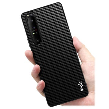 Imak LX-5 Sony Xperia 1 III Hybrid Cover - Karbonfiber - Sort