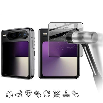 Huawei Pura X Imak Privacy Full Cover Skærmbeskyttelse Hærdet Glas - 9H