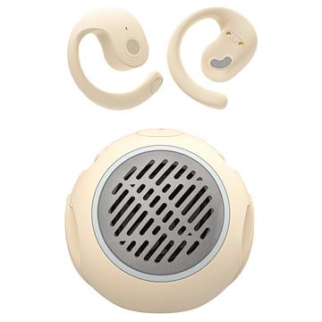 JM13 Pro 2-i-1 Bluetooth-højttaler og hovedtelefoner med åbne ører - Beige