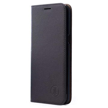 JT Berlin BookCase Tegel iPhone 14 Plus Flip Lædercover - Sort