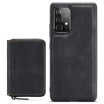 Samsung Galaxy A52 5G/A52s 5G Jeehood Aftageligt 2-i-1 Cover med Pung - Sort
