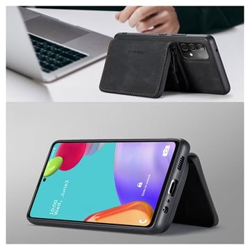 Samsung Galaxy A52 5G/A52s 5G Jeehood Aftageligt 2-i-1 Cover med Pung - Sort