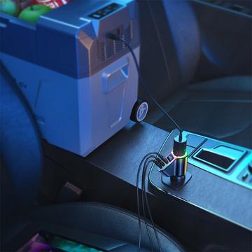 Joyroom JR-CL21 4-i-1 hurtig billader - USB-A QC3.0 & 2x USB-C PD - 150W - Sort