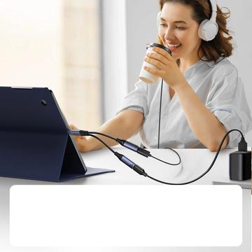 Joyroom SY-C03 2-i-1 lydadapter - sort