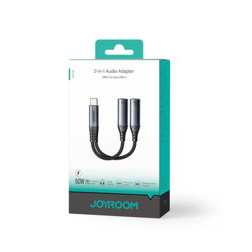 Joyroom SY-C03 2-i-1 lydadapter - sort