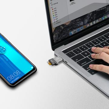 KAWAU C356 Type-C MicroSD TF-kortlæser med USB 3.0 Super Speed-teknologi