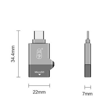 KAWAU C356 Type-C MicroSD TF-kortlæser med USB 3.0 Super Speed-teknologi
