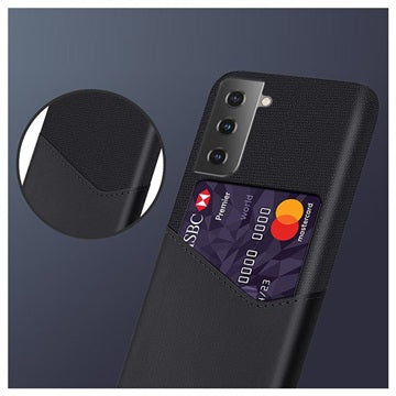 KSQ Samsung Galaxy S21+ 5G Cover med Kort Lomme - Sort