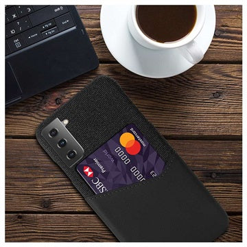 KSQ Samsung Galaxy S21+ 5G Cover med Kort Lomme - Sort