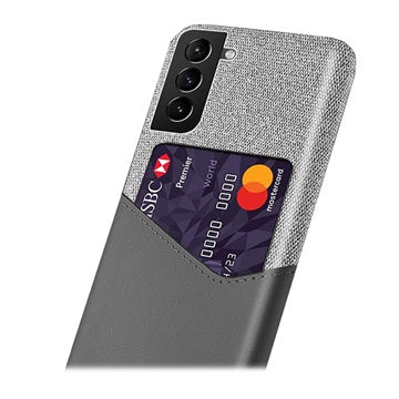KSQ Samsung Galaxy S22 5G Cover med Kortholder - Grå