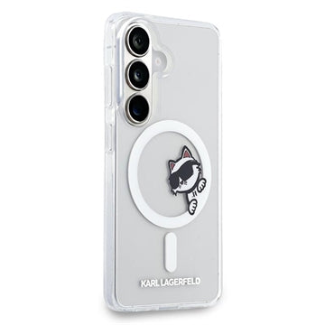 Samsung Galaxy S26+ Karl Lagerfeld IML Choupette Peekaboo Logo magnetisk cover - gennemsigtigt