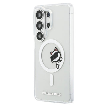 Samsung Galaxy S26 Ultra Karl Lagerfeld IML Choupette Peekaboo Logo magnetisk cover - gennemsigtigt