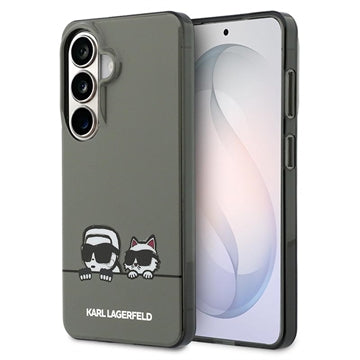 Samsung Galaxy S26 Karl Lagerfeld IML Karl&Choupette Peekaboo Logo magnetisk cover - Sort