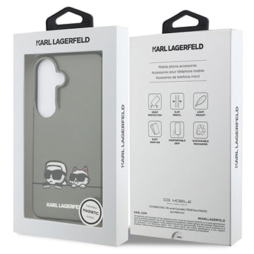 Samsung Galaxy S26 Karl Lagerfeld IML Karl&Choupette Peekaboo Logo magnetisk cover - Sort