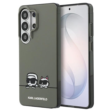 Samsung Galaxy S26 Ultra Karl Lagerfeld IML Karl&Choupette Peekaboo Logo magnetisk cover - Sort