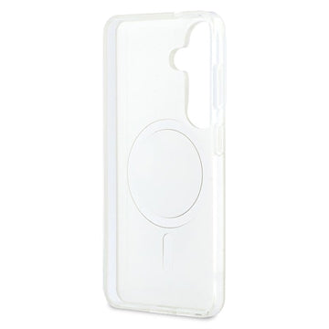 Samsung Galaxy S26 Karl Lagerfeld IML Karl&Choupette Peekaboo Logo magnetisk cover - hvid