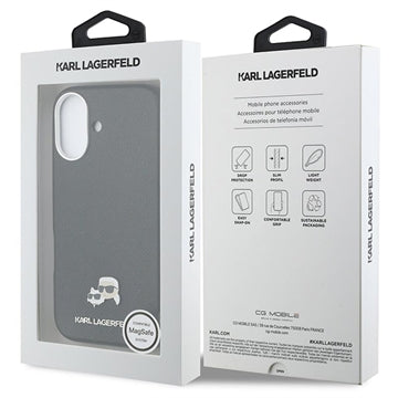 iPhone 17 Karl Lagerfeld Karl and Choupette Heads Pins Cover - MagSafe-kompatibelt - Sort