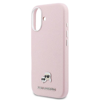 iPhone 17 Karl Lagerfeld Karl and Choupette Heads Pins Cover - MagSafe-kompatibelt - lyserød