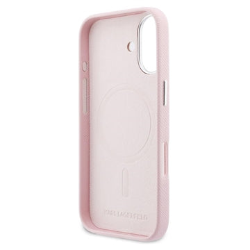 iPhone 17 Karl Lagerfeld Karl and Choupette Heads Pins Cover - MagSafe-kompatibelt - lyserød
