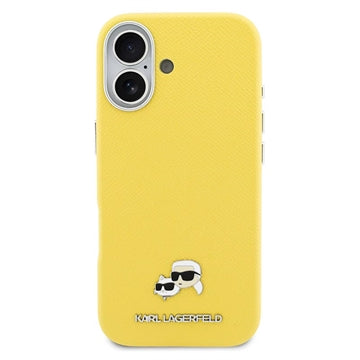 iPhone 17 Karl Lagerfeld Karl and Choupette Heads Pins Cover - MagSafe-kompatibelt - Gul