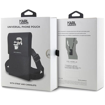 Karl Lagerfeld Smartphone Skuldertaske - Karl & Choupette - Sort