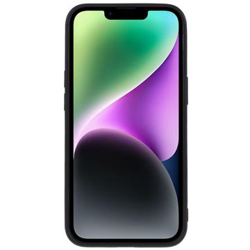 iPhone 14 Plus Belagt Cover med Kortholder og Kickstand - Grøn