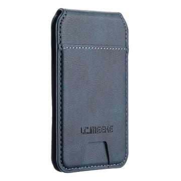LC.IMEEKE RFID-blokerende magnetisk kortholder med kickstand - blå