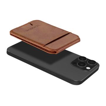 LC.IMEEKE RFID-blokerende magnetisk kortholder med kickstand - brun