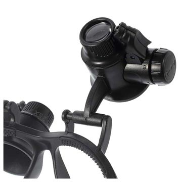 LED forstørrelsesbriller med flere linser 9892G - 10X, 15X, 20X, 25X