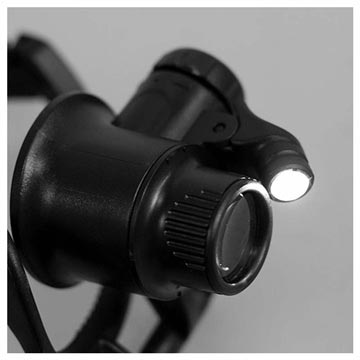 LED forstørrelsesbriller med flere linser 9892G - 10X, 15X, 20X, 25X