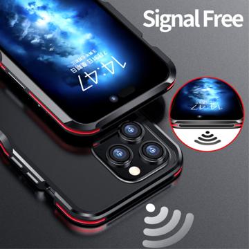 Luphie Safe Lock iPhone 14 Pro Max Metal Bumper - Blå