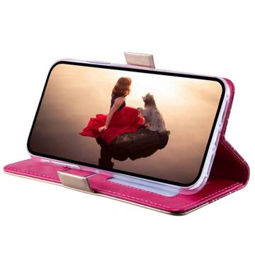 Lace Pattern Samsung Galaxy S23 5G Pung Cover - Hot pink