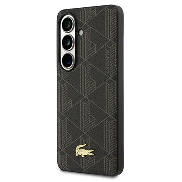 Samsung Galaxy S26+ Lacoste PVC Blend Monogram Gold Logo magnetisk cover - Brun