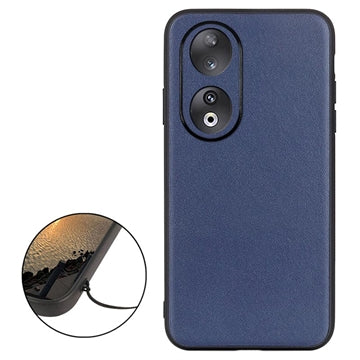 Honor 90 Læderbeklædt TPU Cover - Blå