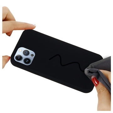 iPhone 14 Pro Liquid Silikone Cover - Sort