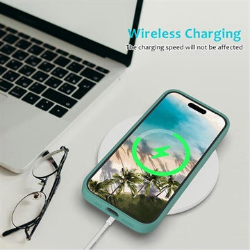 iPhone 16 Liquid Silikone Cover - Mørkegrøn
