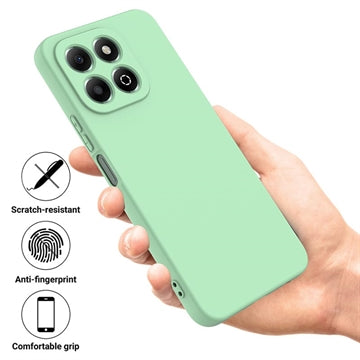 Honor X6c Flydende silikone cover med håndrem - grøn