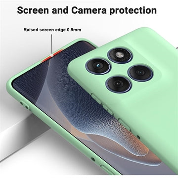 Motorola Edge 70 Flydende silikone cover med håndrem - grøn