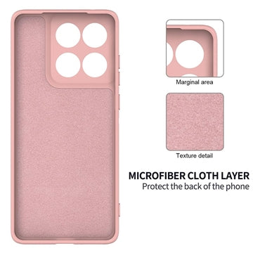 Motorola Edge 70 Flydende silikone cover med håndrem - Pink
