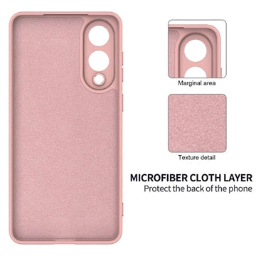 Samsung Galaxy S25 Edge Flydende silikone cover med håndrem - Pink