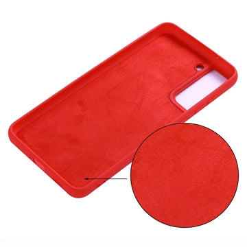 Samsung Galaxy S21 FE 5G Liquid Silikone Cover med Strop (Open Box - God stand) - Rød