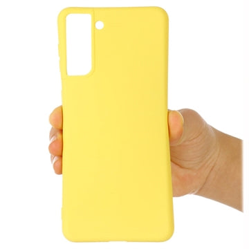 Samsung Galaxy S21 FE 5G Liquid Silikone Cover med Strop - Gul