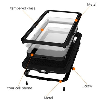 iPhone 17 Pro Max Love Mei Powerful Hybrid Cover - Rød