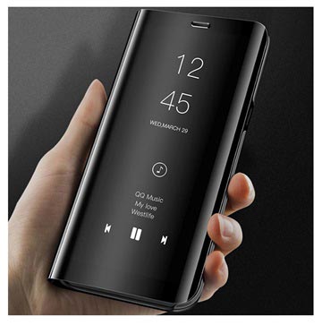 Luksus Mirror View Samsung Galaxy S9+ Flip Cover - Sort