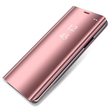 Luksus Mirror View Samsung Galaxy S9+ Flip Cover - Rødguld